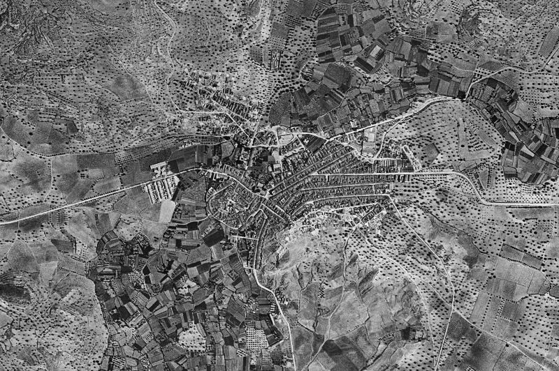 Ortofoto de 1956-1957 del núcleo de Turís