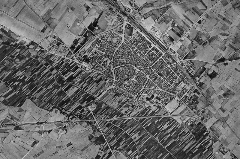 Ortofoto de 1956-1957 del núcleo de Utiel