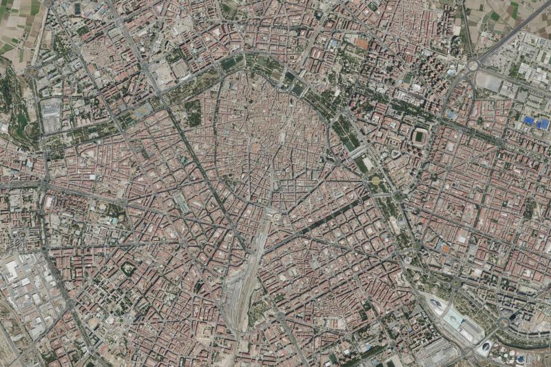 Ortofoto actual del núcleo de València