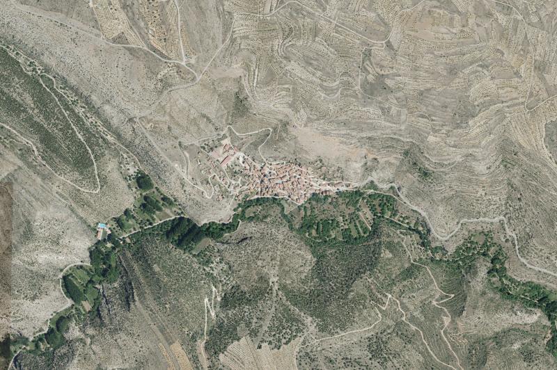 Ortofoto actual del núcleo de Vallanca