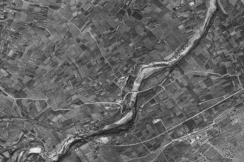 Ortofoto de 1956-1957 del núcleo de Vallés