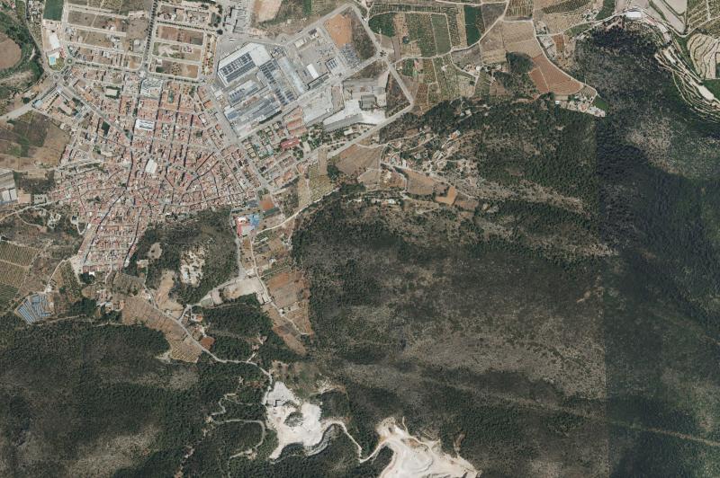 Ortofoto actual del núcleo de Vilallonga/Villalonga