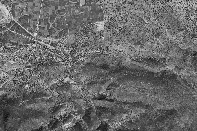 Ortofoto de 1956-1957 del núcleo de Vilallonga/Villalonga