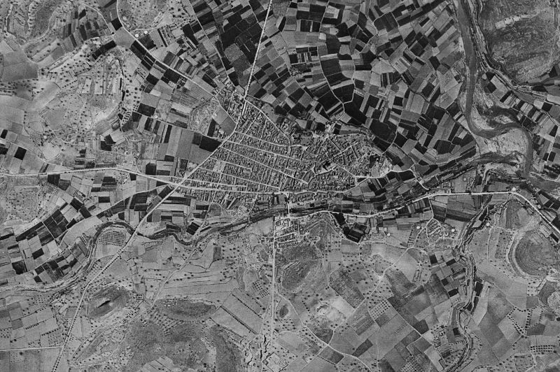 Ortofoto de 1956-1957 del núcleo de Vilamarxant