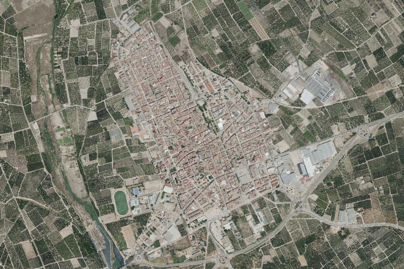 Ortofoto actual del núcleo de Castelló