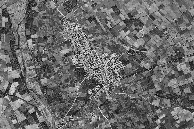 Ortofoto de 1956-1957 del núcleo de Castelló