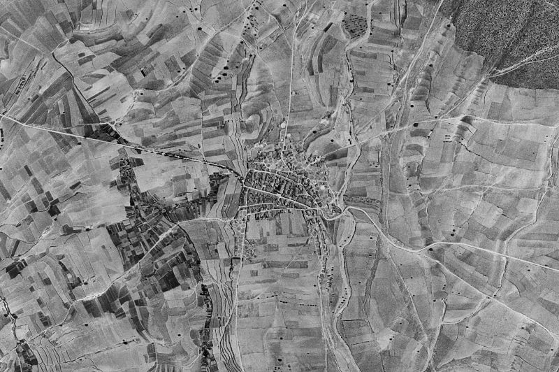 Ortofoto de 1956-1957 del núcleo de La Yesa