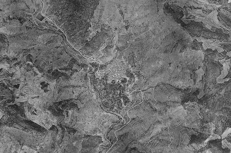 Ortofoto de 1956-1957 del núcleo de Gátova