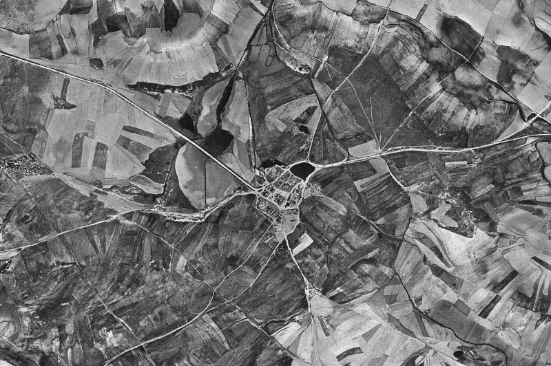 Ortofoto de 1956-1957 del núcleo de Aguasal
