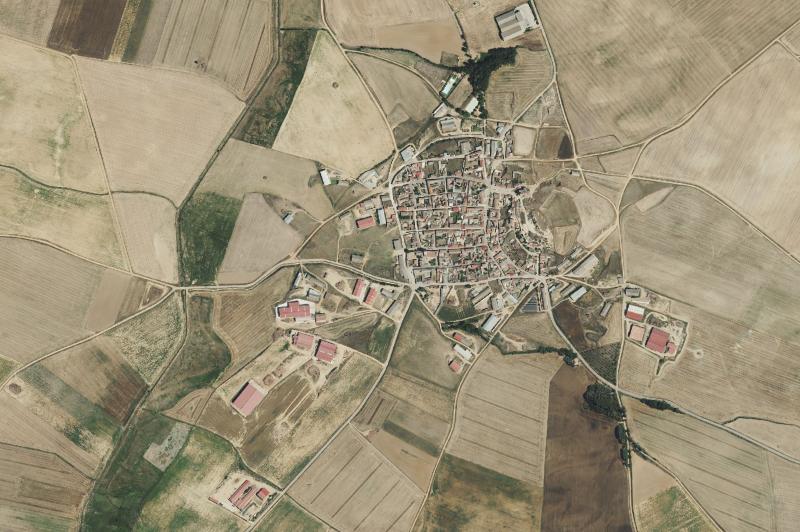Ortofoto actual del núcleo de Aguilar de Campos