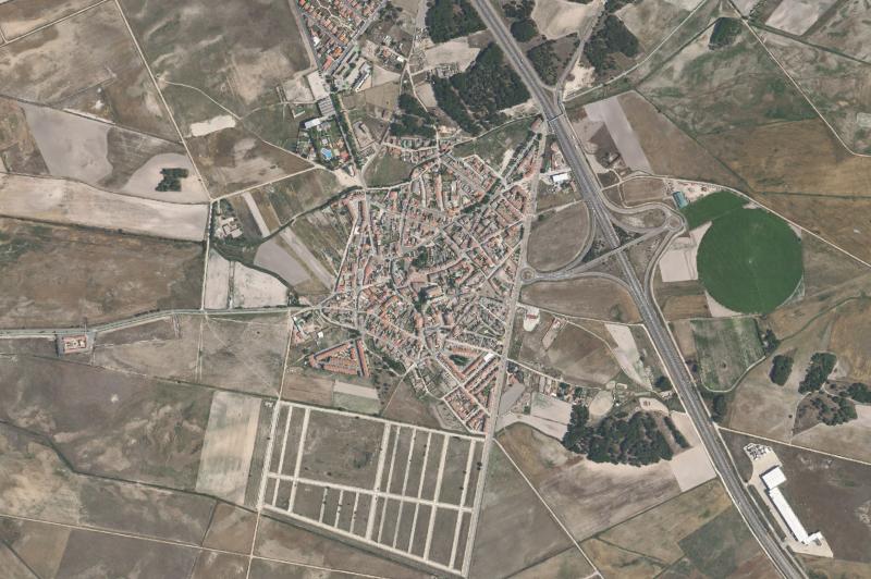 Ortofoto actual del núcleo de Aldeamayor de San Martín
