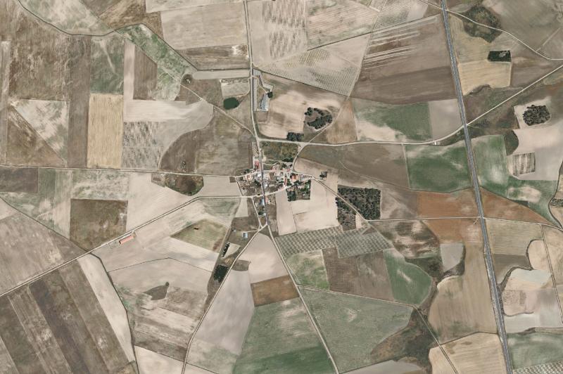 Ortofoto actual del núcleo de Almenara de Adaja