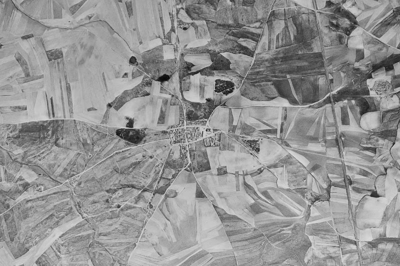 Ortofoto de 1956-1957 del núcleo de Almenara de Adaja