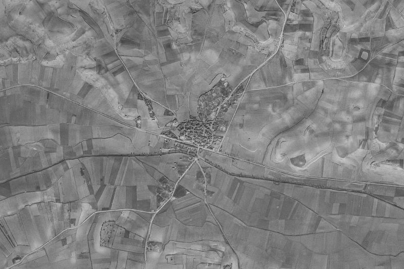 Ortofoto de 1956-1957 del núcleo de Amusquillo
