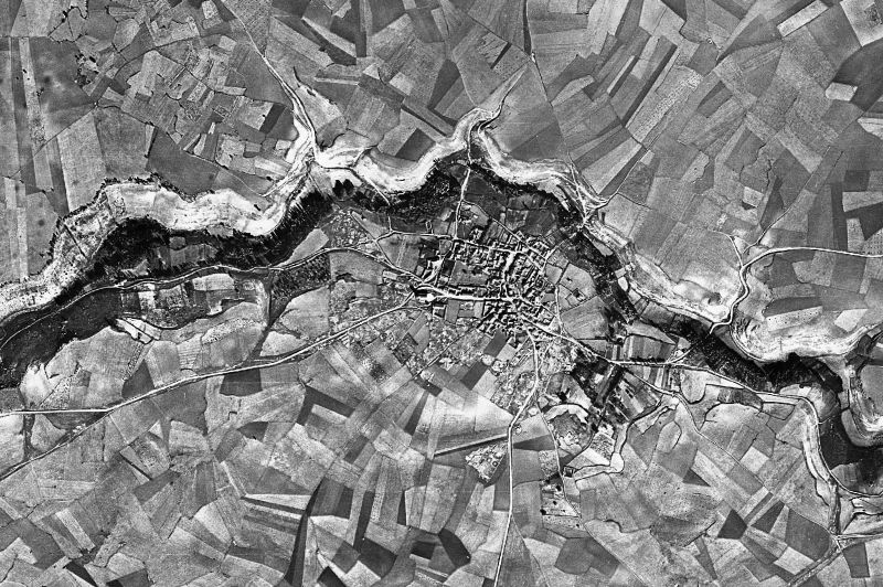 Ortofoto de 1956-1957 del núcleo de Bahabón