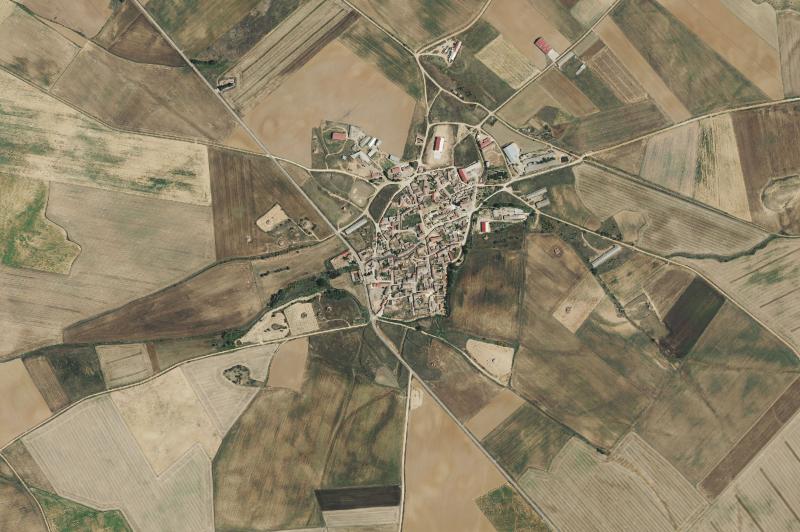 Ortofoto actual del núcleo de Barcial de la Loma