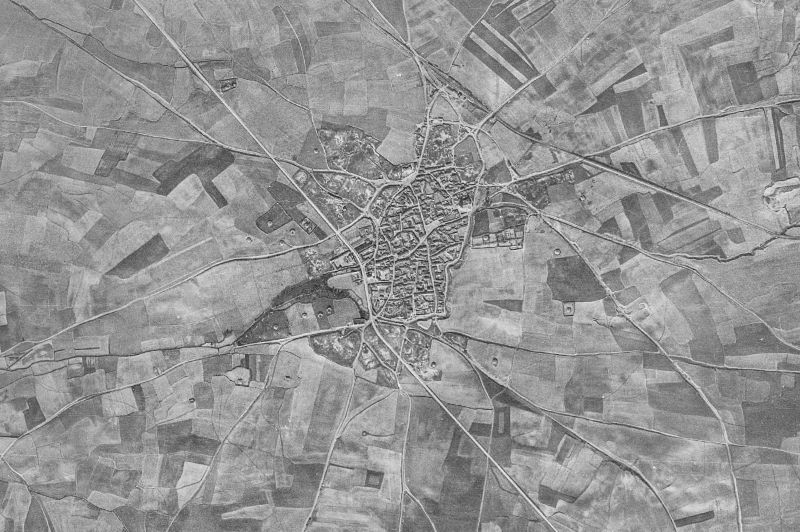 Ortofoto de 1956-1957 del núcleo de Barcial de la Loma