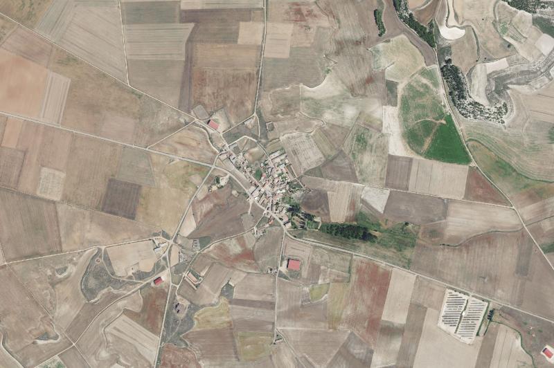Ortofoto actual del núcleo de Barruelo del Valle