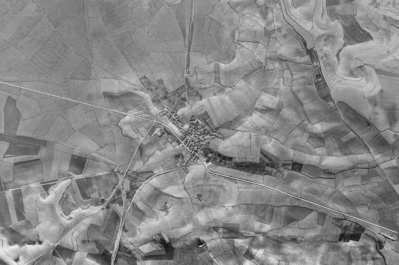 Ortofoto de 1956-1957 del núcleo de Barruelo del Valle