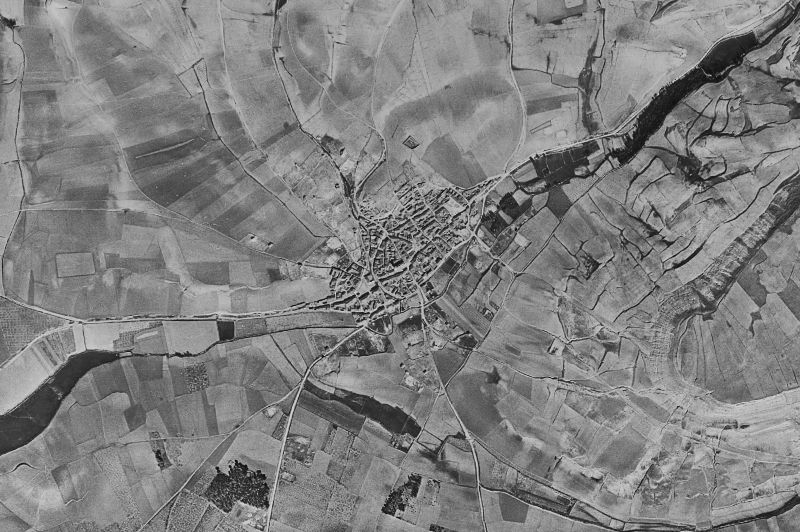Ortofoto de 1956-1957 del núcleo de Bercero