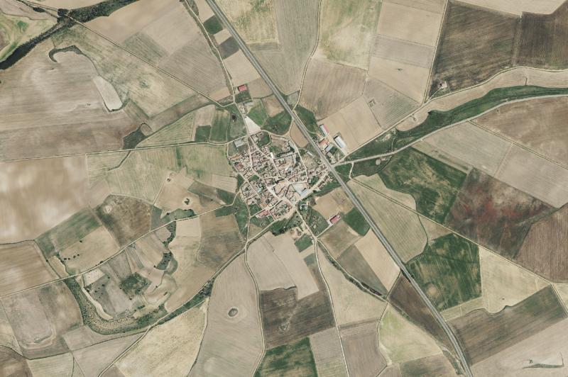 Ortofoto actual del núcleo de Berrueces