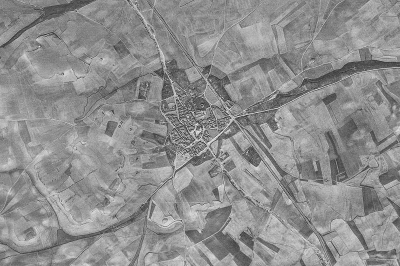 Ortofoto de 1956-1957 del núcleo de Berrueces