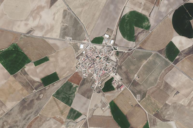 Ortofoto actual del núcleo de Bobadilla del Campo