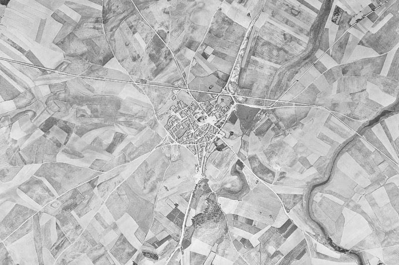 Ortofoto de 1956-1957 del núcleo de Bobadilla del Campo