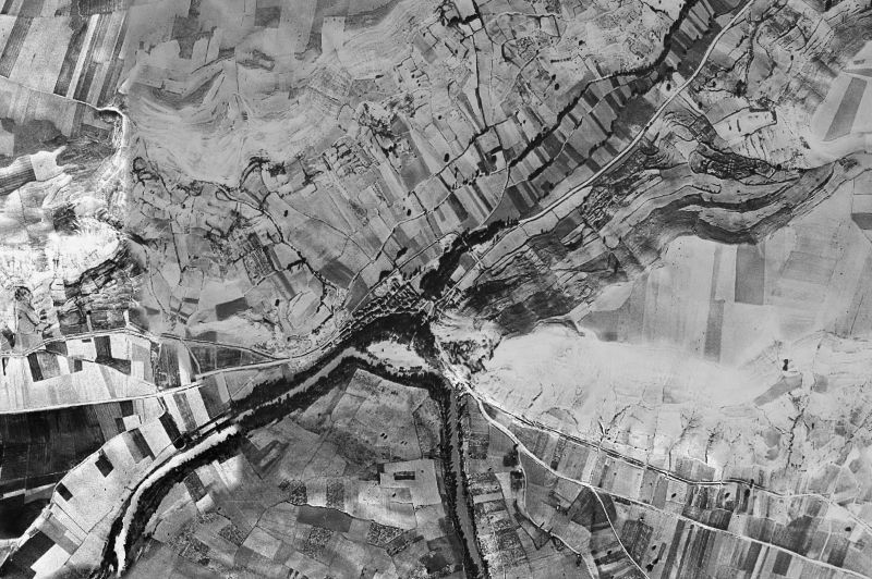 Ortofoto de 1956-1957 del núcleo de Bocos de Duero