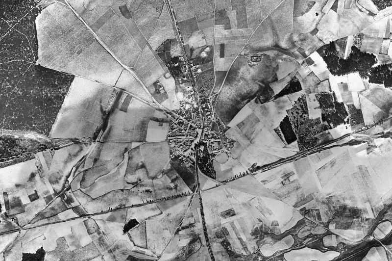 Ortofoto de 1956-1957 del núcleo de Boecillo