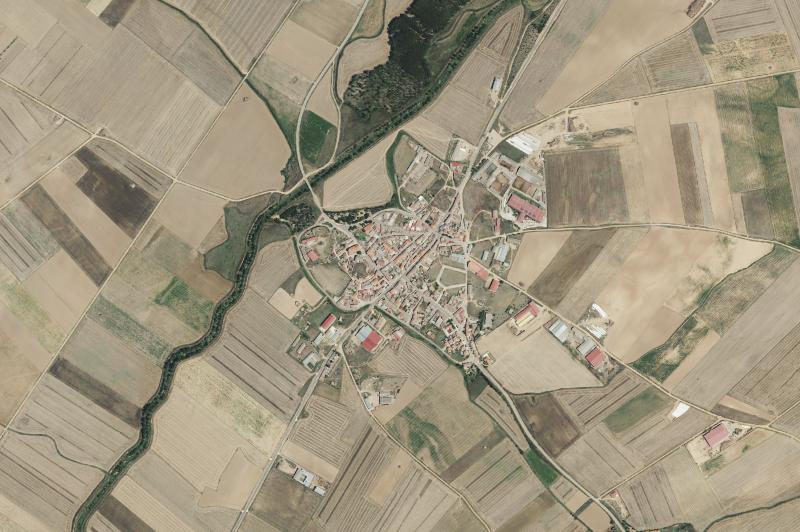 Ortofoto actual del núcleo de Bolaños de Campos