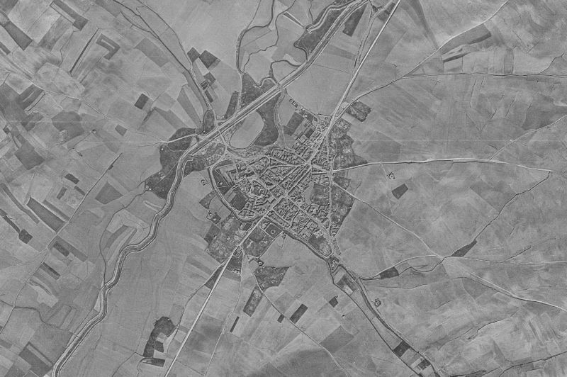 Ortofoto de 1956-1957 del núcleo de Bolaños de Campos
