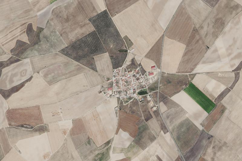 Ortofoto actual del núcleo de Brahojos de Medina