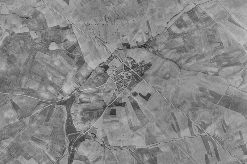 Ortofoto de 1956-1957 del núcleo de Bustillo de Chaves