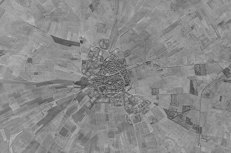 Ortofoto de 1956-1957 del núcleo de Cabreros del Monte