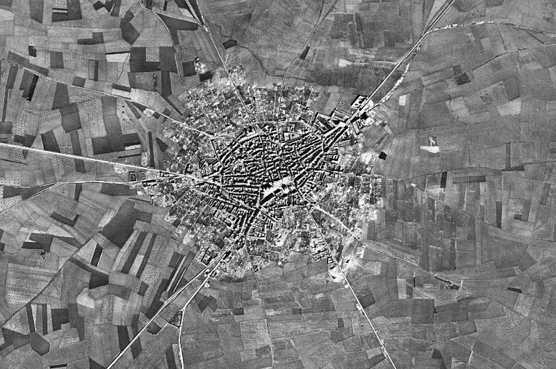 Ortofoto de 1956-1957 del núcleo de Campaspero