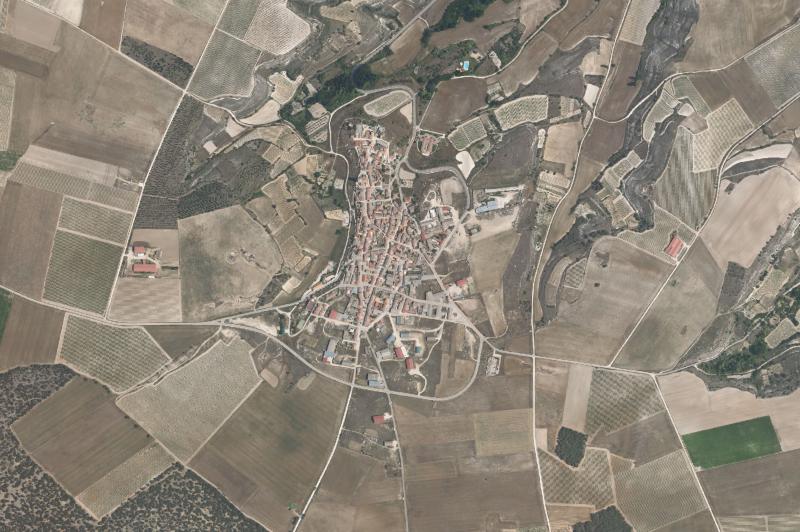 Ortofoto actual del núcleo de Canalejas de Peñafiel