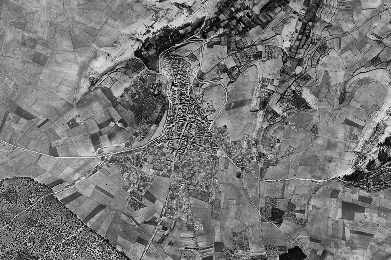 Ortofoto de 1956-1957 del núcleo de Canalejas de Peñafiel