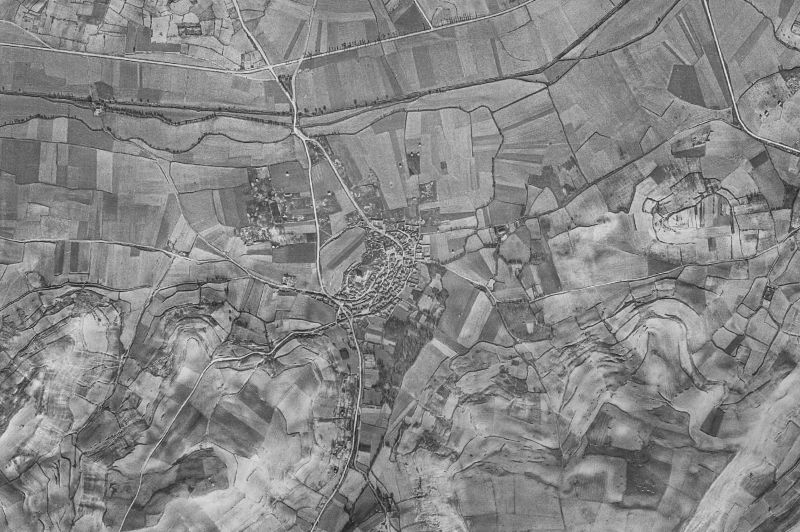 Ortofoto de 1956-1957 del núcleo de Canillas de Esgueva