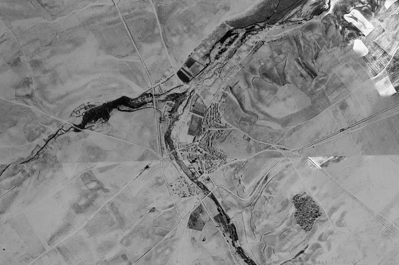 Ortofoto de 1956-1957 del núcleo de Castrejón de Trabancos