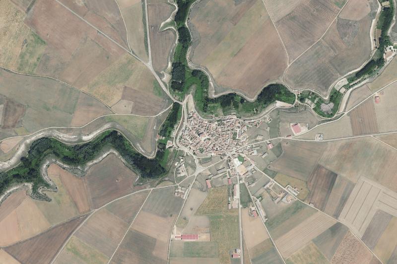 Ortofoto actual del núcleo de Castromonte