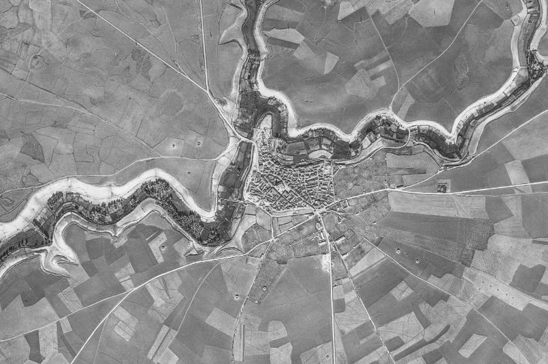 Ortofoto de 1956-1957 del núcleo de Castromonte
