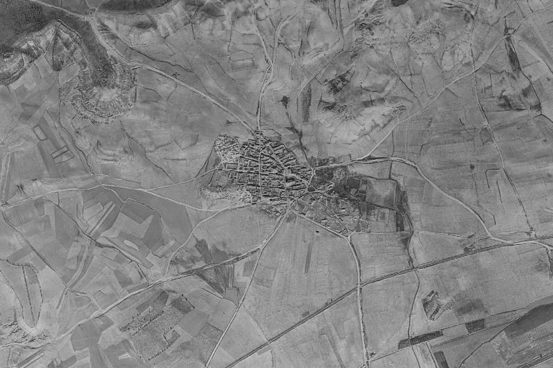 Ortofoto de 1956-1957 del núcleo de Castronuevo de Esgueva