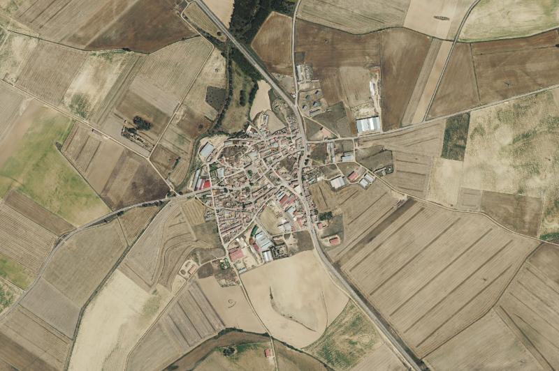 Ortofoto actual del núcleo de Ceinos de Campos