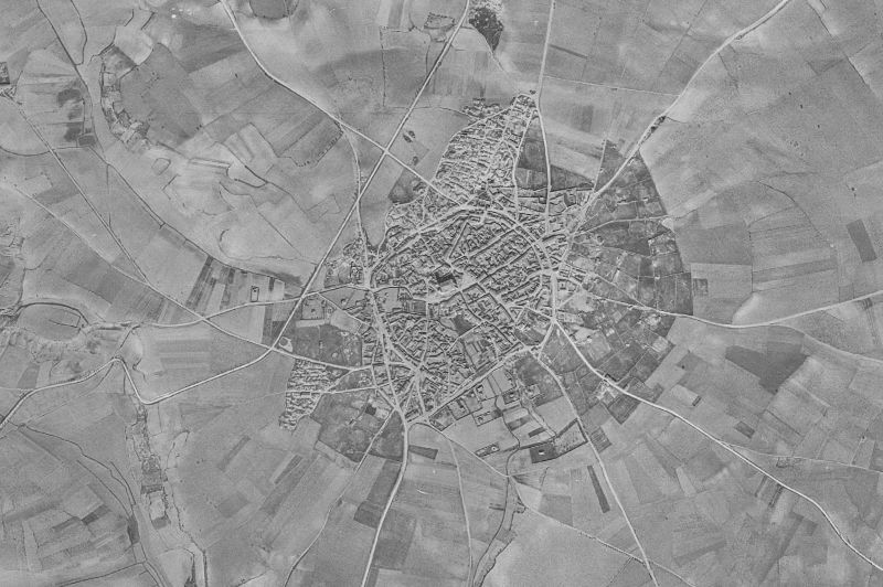 Ortofoto de 1956-1957 del núcleo de Cigales