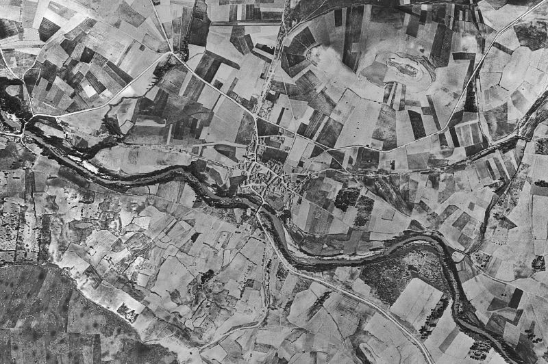 Ortofoto de 1956-1957 del núcleo de Cogeces de Íscar