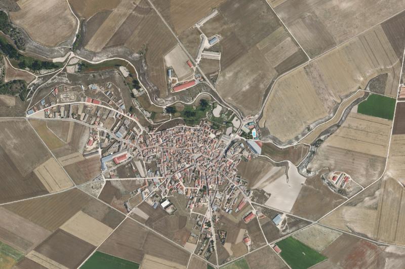Ortofoto actual del núcleo de Cogeces del Monte