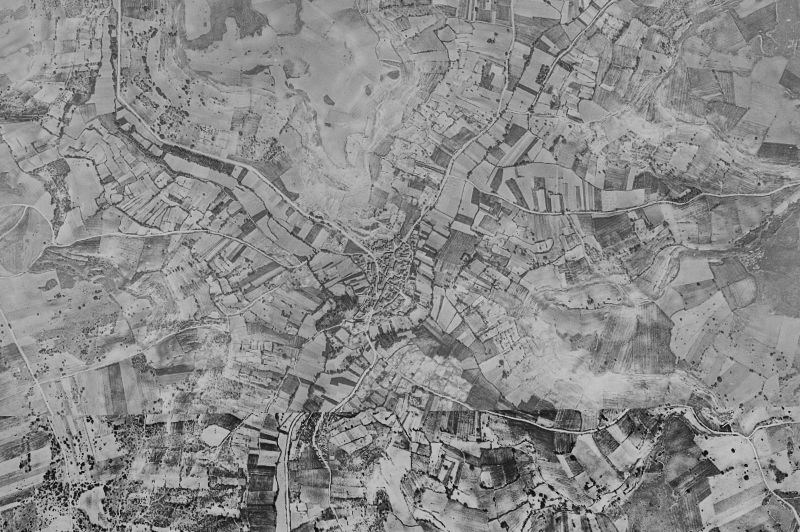 Ortofoto de 1956-1957 del núcleo de Corrales de Duero