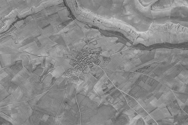 Ortofoto de 1956-1957 del núcleo de Cubillas de Santa Marta