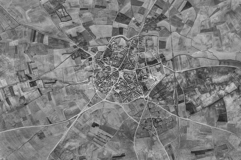 Ortofoto de 1956-1957 del núcleo de Cuenca de Campos
